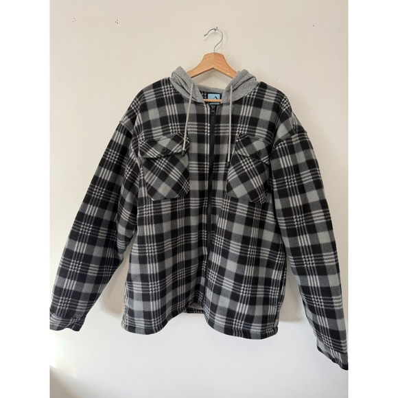 Iceburg Outerwear Other - Iceburg Outerwear Flannel Fleece Zip-Up Jacket – Gray – Men's Large
